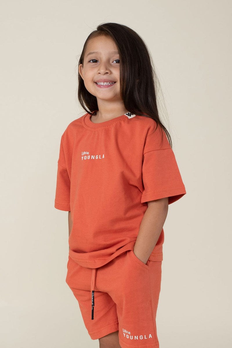 YoungLA L413 Oversized Bloc Tee Oranžové | DORF42086