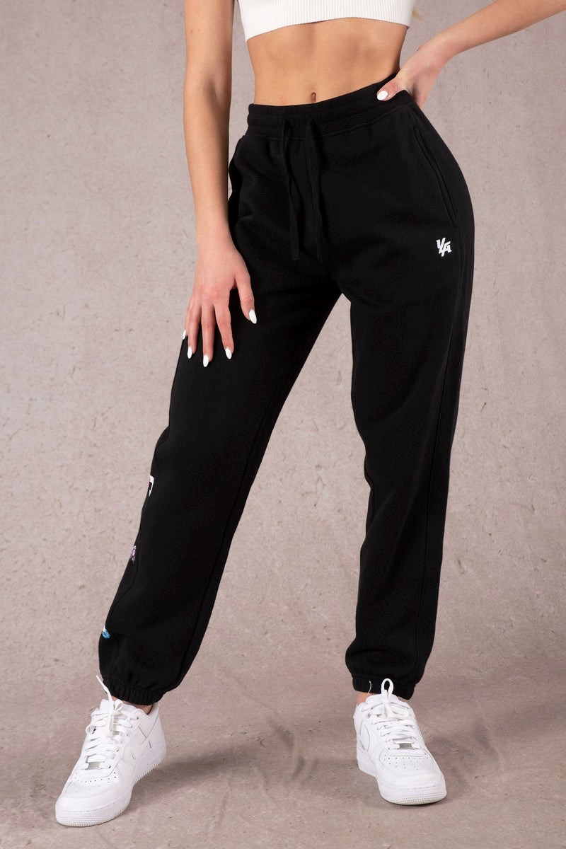 YoungLA W203 Zimní Bloom Joggers Černé | BUAW78025