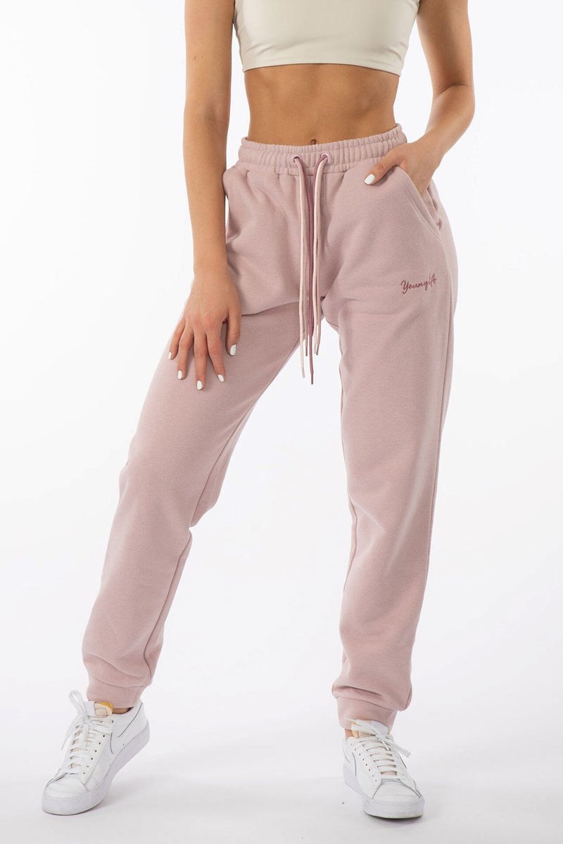 YoungLA W207 Triple String Joggers Růžové | YBVE09782