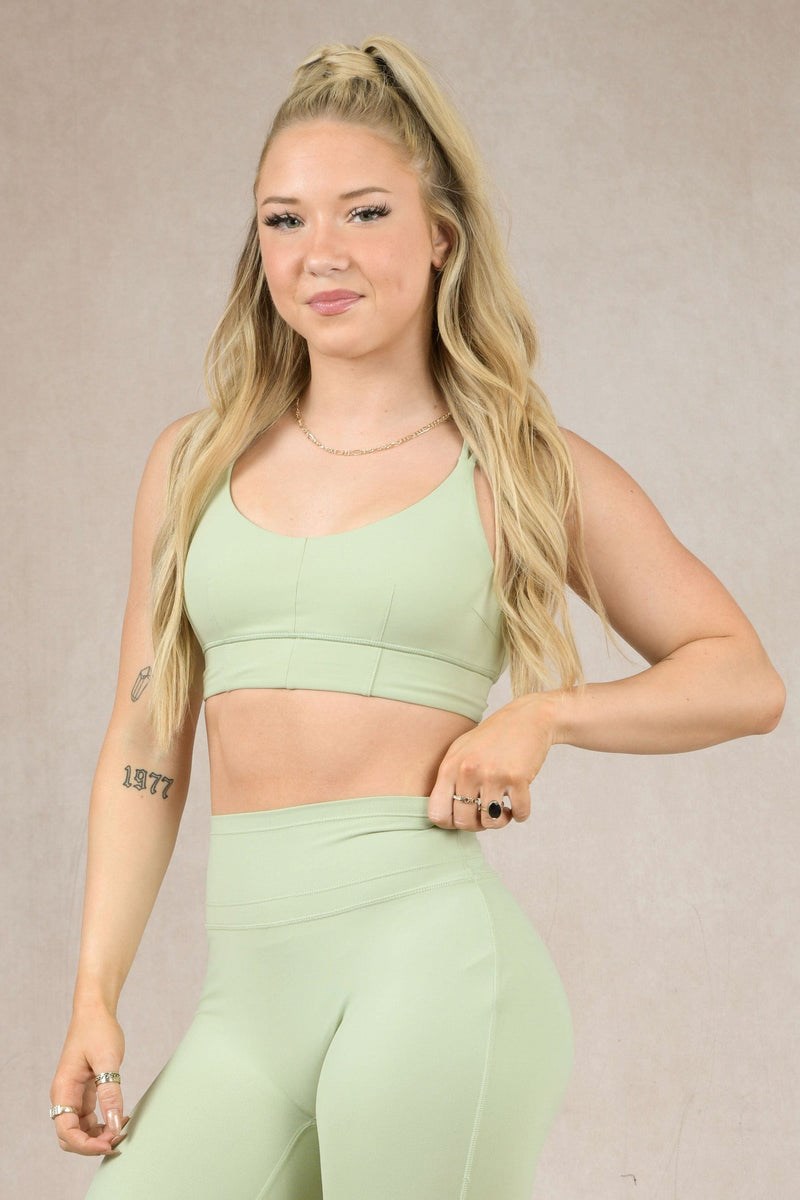 YoungLA W319 - Asana Sports Bra Matcha | GWJV48673