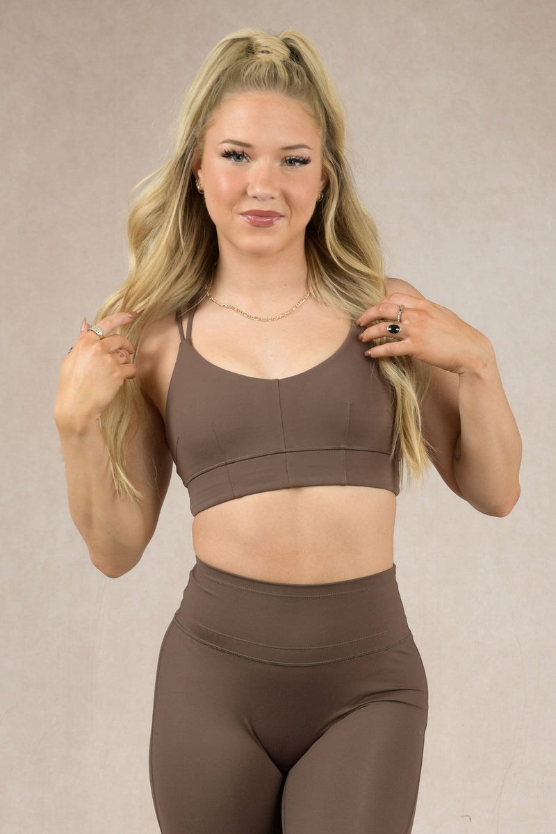 YoungLA W319 - Asana Sports Bra Čokolády | PARY21397