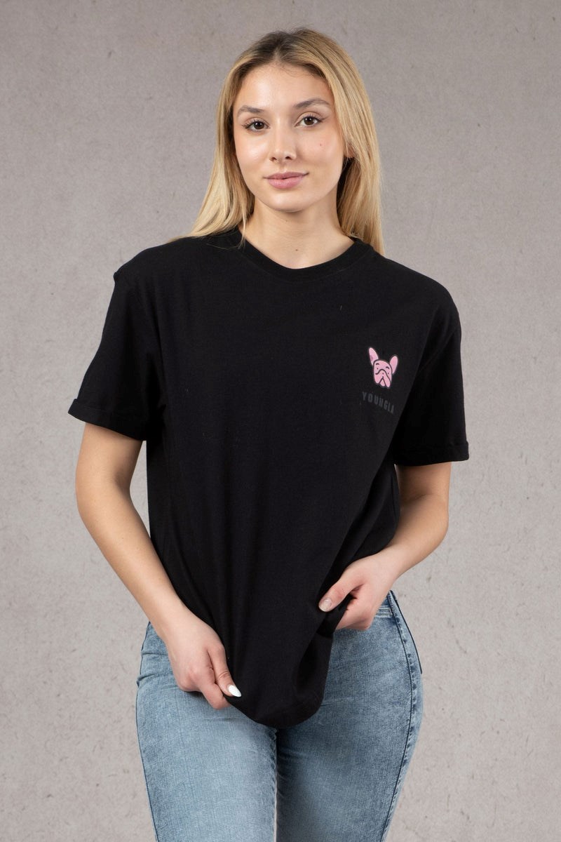 YoungLA W417 Iggy Oversized Tee Černé | VIXL06374