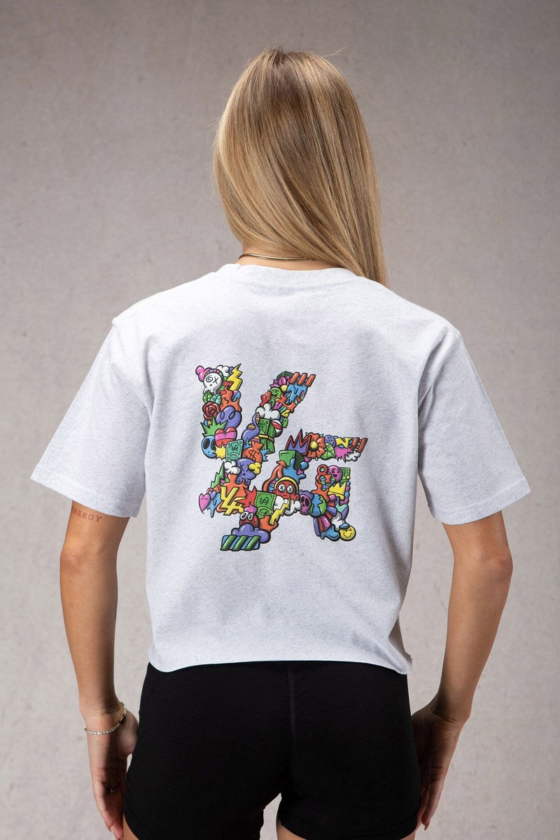 YoungLA W421 Trippy Oversized Tee Bílé | QIJP42819