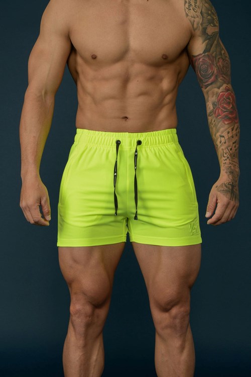 YoungLA 101 Bodybuilding Krátké Shorts All Neon | JQSL73190