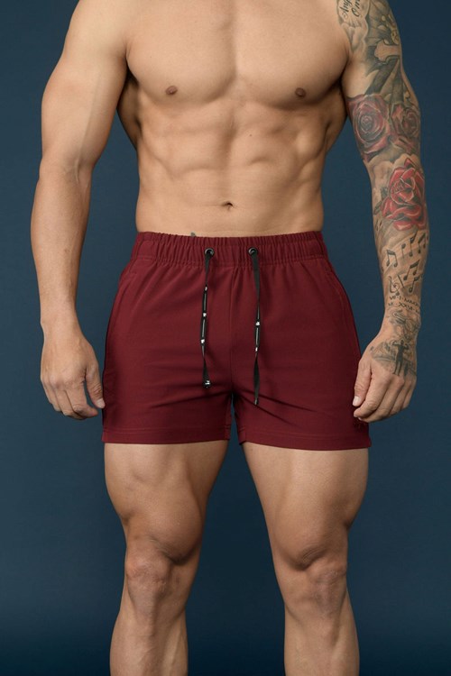 YoungLA 101 Bodybuilding Krátké Shorts Vínové | XDGZ01465