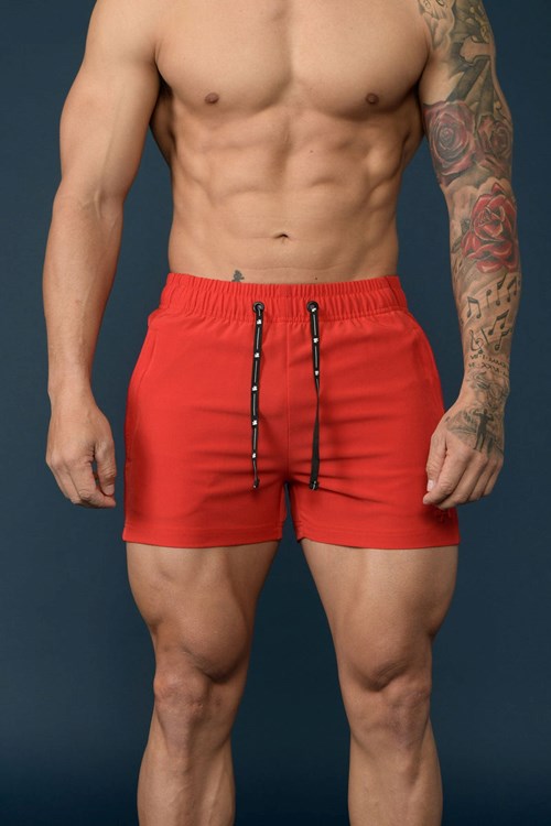 YoungLA 101 Bodybuilding Krátké Shorts Červené | PQHZ21950