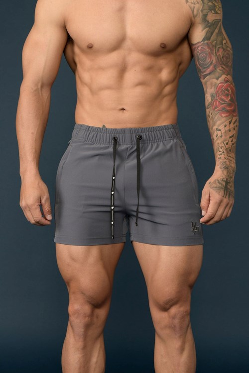 YoungLA 101 Bodybuilding Krátké Shorts Šedé | WNSY29431