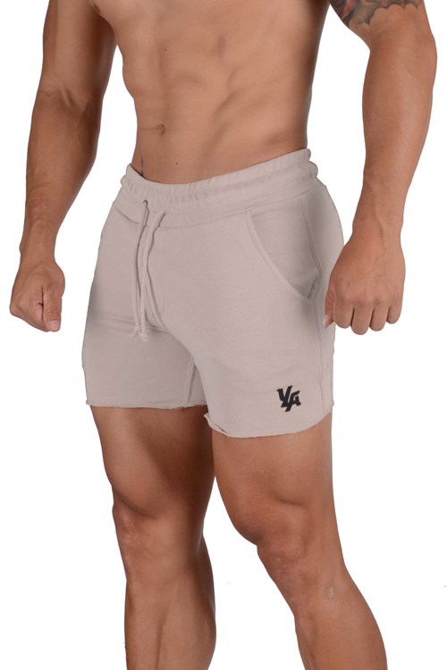 YoungLA 102 Bodybuilding French Terry Shorts Mushroom | JWKY62957