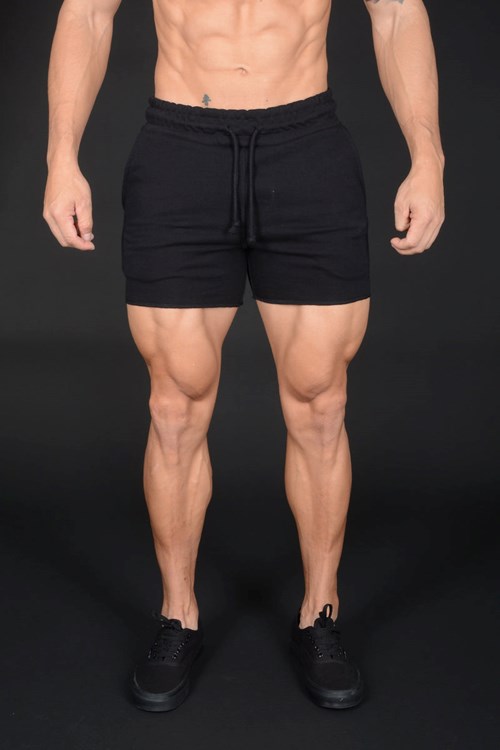 YoungLA 102 Bodybuilding French Terry Shorts Černé | MJDQ78649