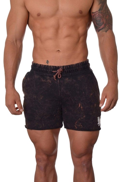 YoungLA 102 Bodybuilding French Terry Shorts Tmavě Blankyt | RNFI80157