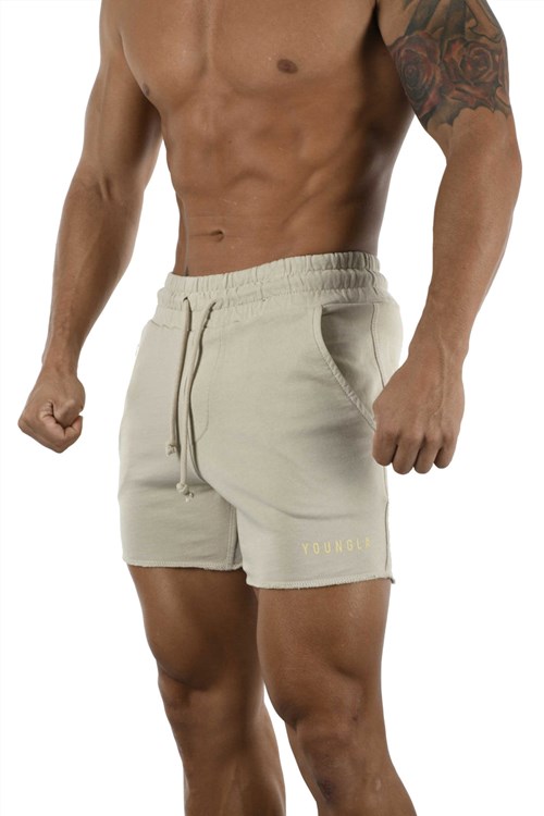 YoungLA 103 Shorts Pigment Washed Blankyt Světle Modré | CUGF07462