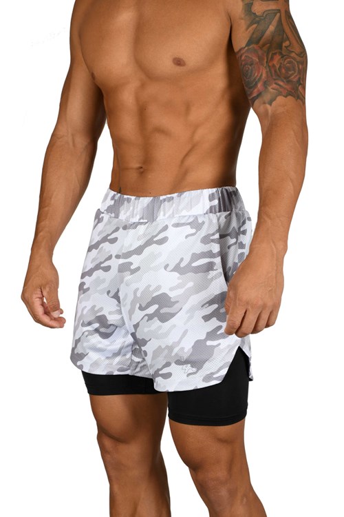 YoungLA 105 Compression Shorts 2.0 Bílé | UILE51678