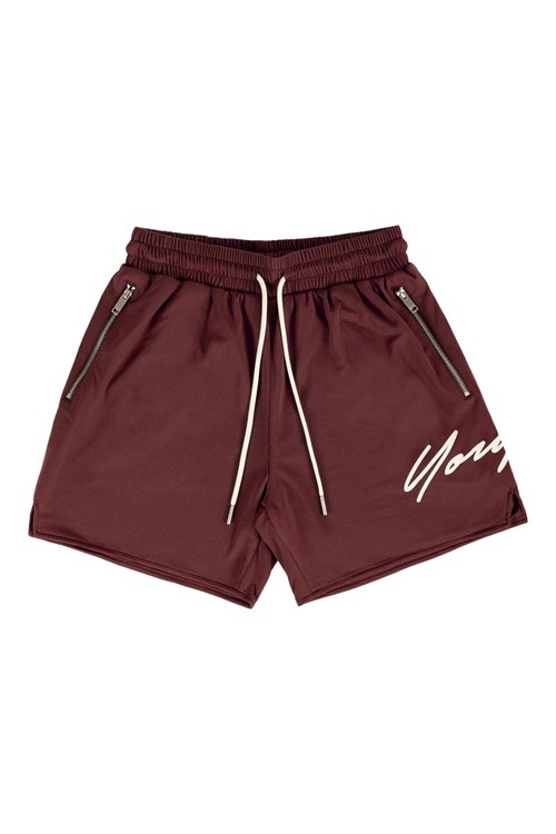 YoungLA 115 Signature Shorts Hnědé | ICUJ26849