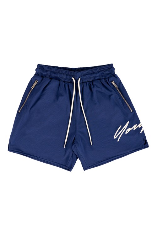 YoungLA 115 Signature Shorts Tmavě Blankyt | VICK34296