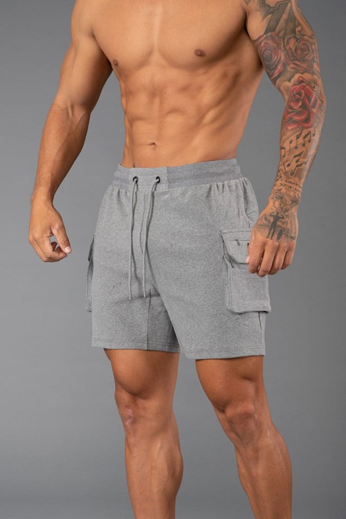 YoungLA 120 Cloud Cargo Shorts Šedé | OPIX17649