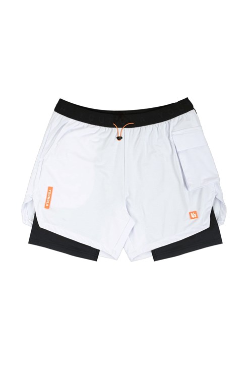 YoungLA 121 Performance Line Compression Shorts Bílé | PNOK24913