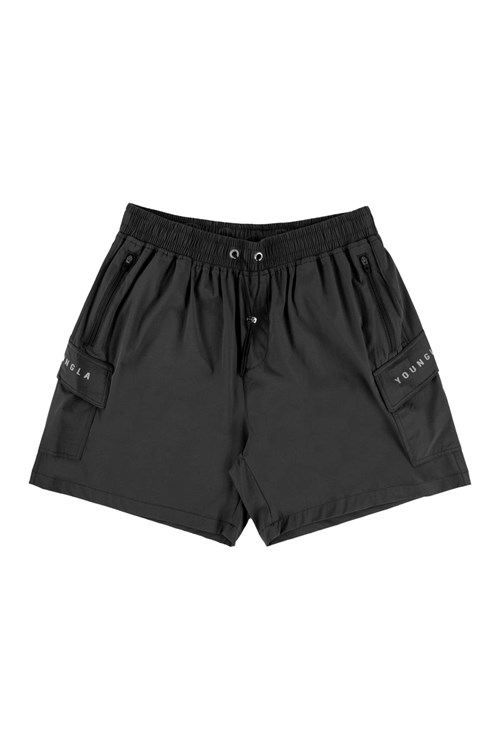 YoungLA 122 The Weekender Shorts Černé | KBIL51863