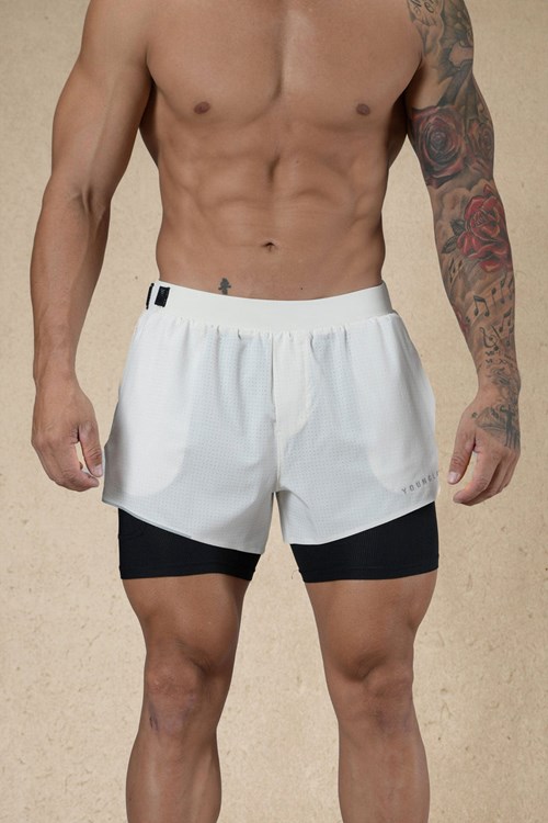 YoungLA 124 - 6am Compression Shorts Off-White | RDEI94062