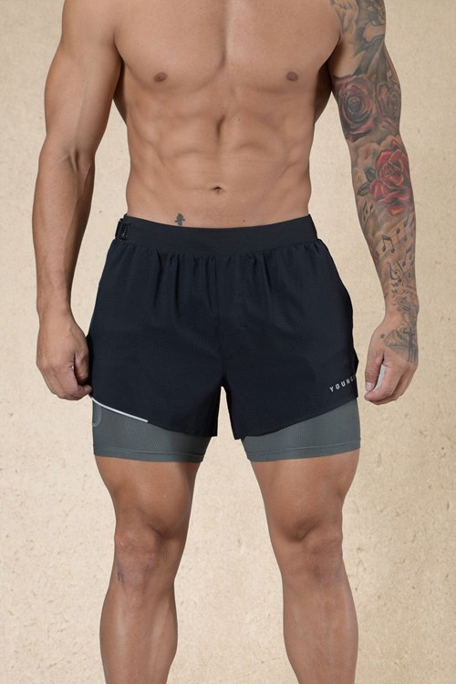 YoungLA 124 - 6am Compression Shorts Černé | RTDL47209