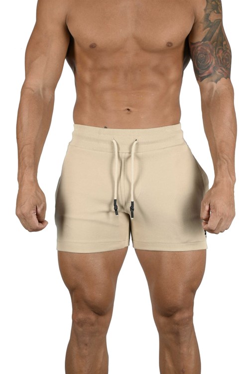 YoungLA 126 Interlock Shorts Cement | LZKB12475