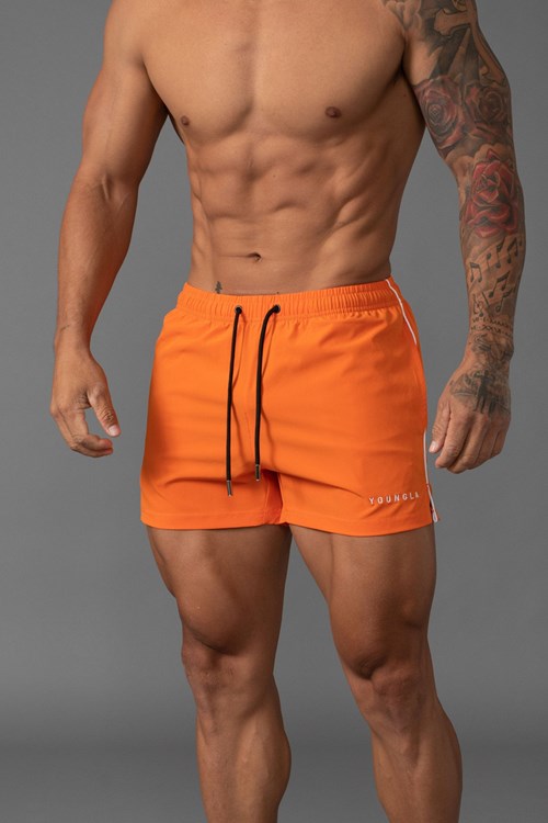 YoungLA 143 Krátké Krátké Swim Shorts Oranžové | VKZS32570