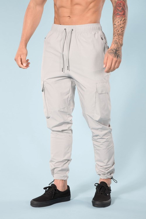 YoungLA 218 Travel Cargo Joggers Světle Šedé | GFIL32514