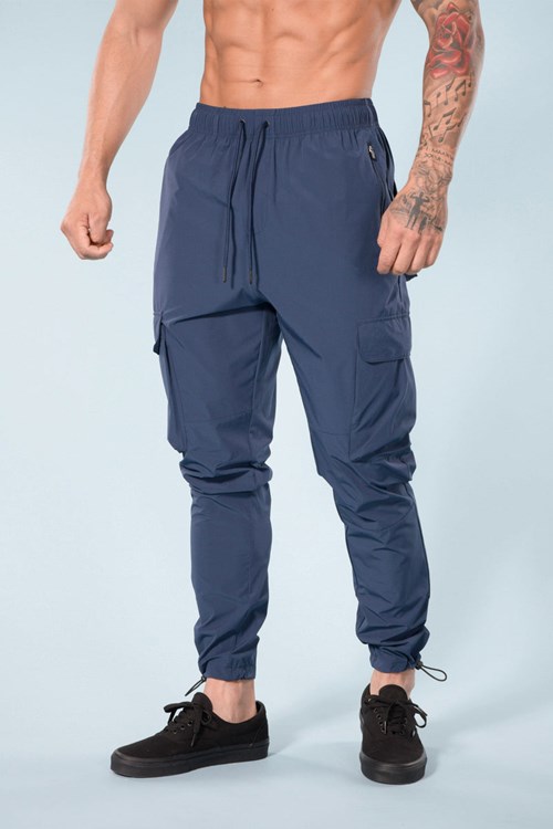 YoungLA 218 Travel Cargo Joggers Tmavě Blankyt | ZPIG63940