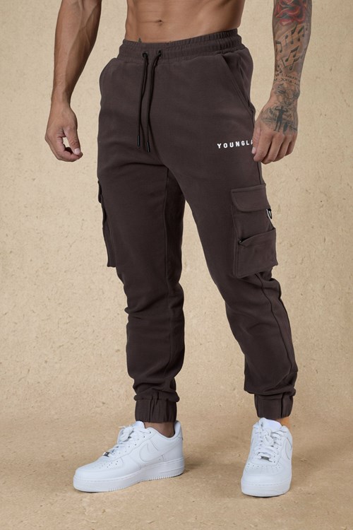 YoungLA 240 Cloud Rambo Joggers Čokolády | MFGV52396