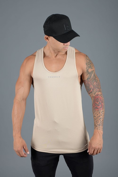 YoungLA 305 Performance Line Tank Tops Béžový | NQTE81564