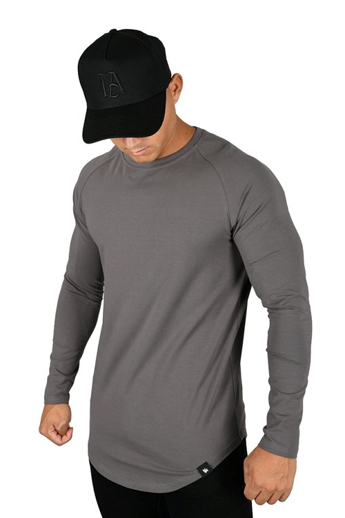 YoungLA 410 PERFECT RAGLAN LONG SLEEVE SHIRTS Charcoal | FCAG59426