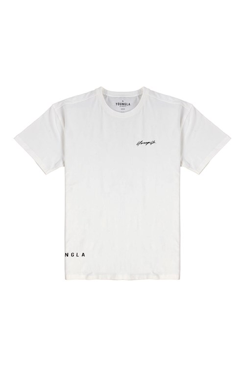 YoungLA 414 Signature Tees Bílé | ZRST53014