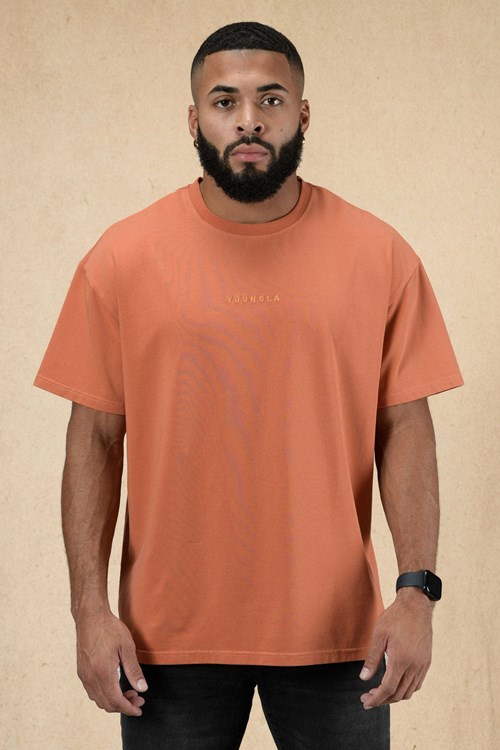 YoungLA 420 Essential Oversized Tee Oranžové Blankyt Světle Modré | WLHQ17804