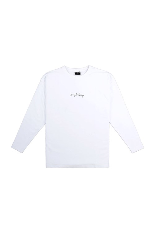 YoungLA 427 Simple Things Long Sleeve Shirt Bílé | UMEB57190