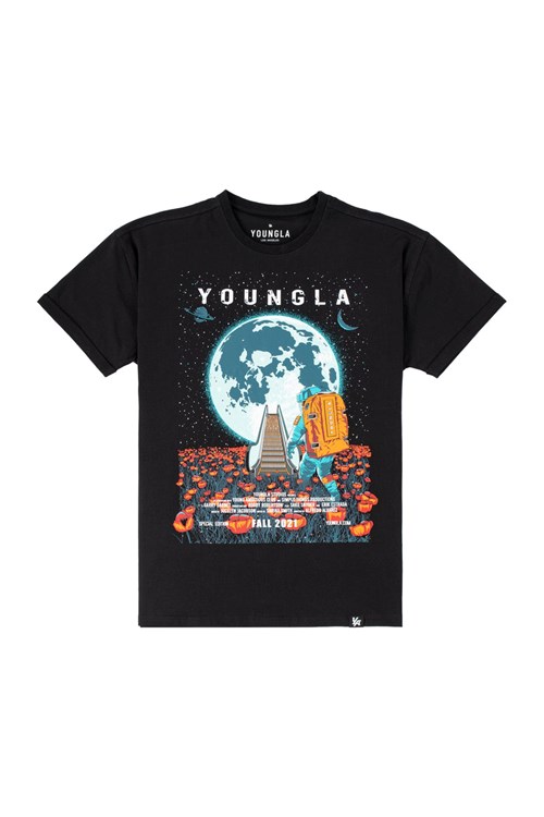 YoungLA 438 Motion Picture Tees Moon Escalator | ZWLG60172