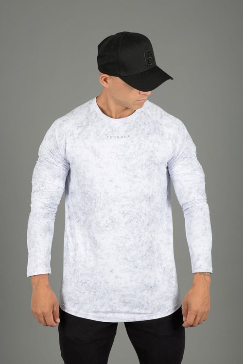 YoungLA 441 Performance Line Longsleeve Shirts Marble | CGSK07698