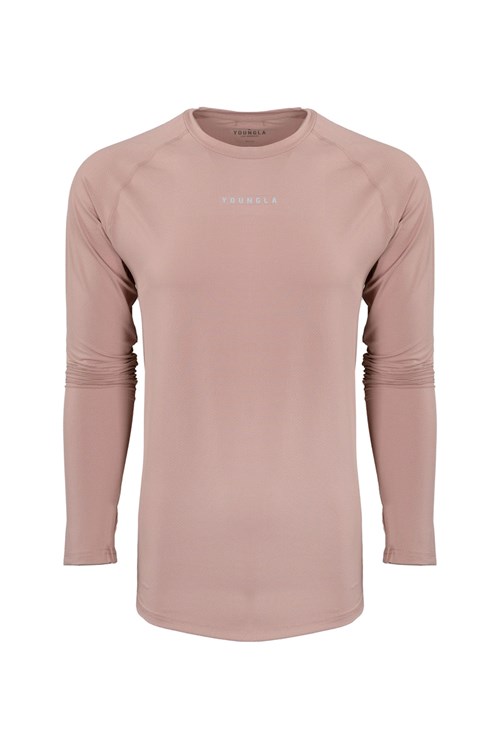 YoungLA 441 Performance Line Longsleeve Shirts Salmon | UPKA61074