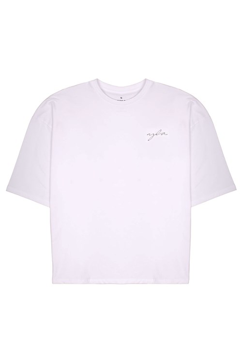 YoungLA 464 Skyline Super Sized Tees Bílé Blankyt Světle Modré | UQMA74610