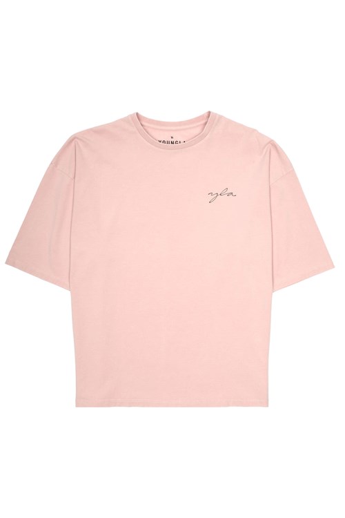 YoungLA 464 Skyline Super Sized Tees Růžové Blankyt Světle Modré | TOUE64192