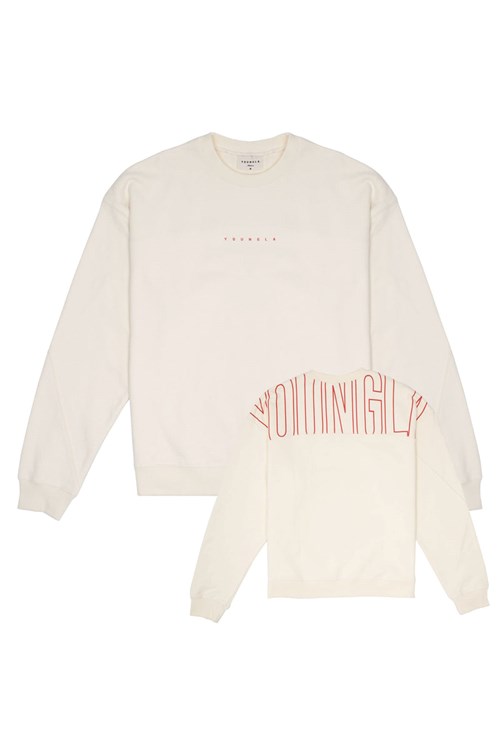 YoungLA 507 Got Yo Back Crewnecks Off-White | CSJB32748