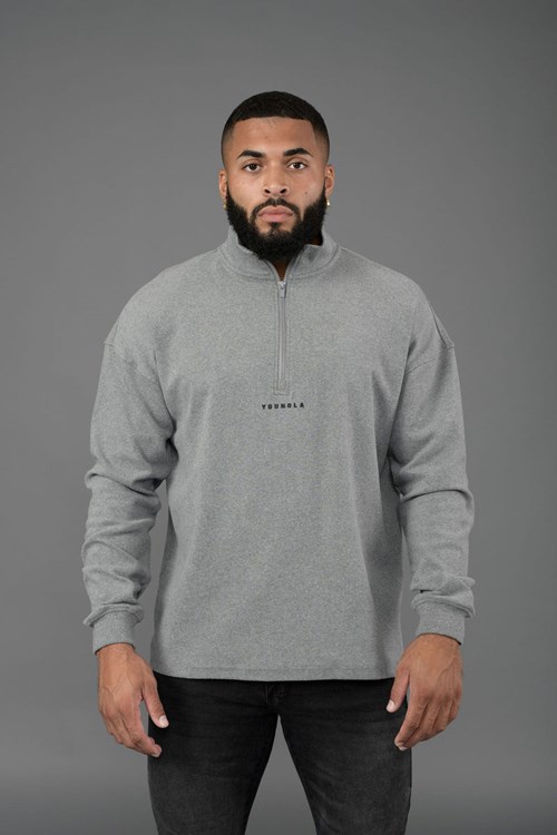 YoungLA 545 Cloud Quarter Zip Šedé | EQVZ75168