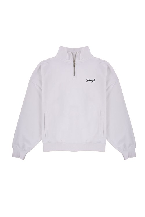 YoungLA 558 Supersized G Quarter Zip Bílé | EPIZ97514