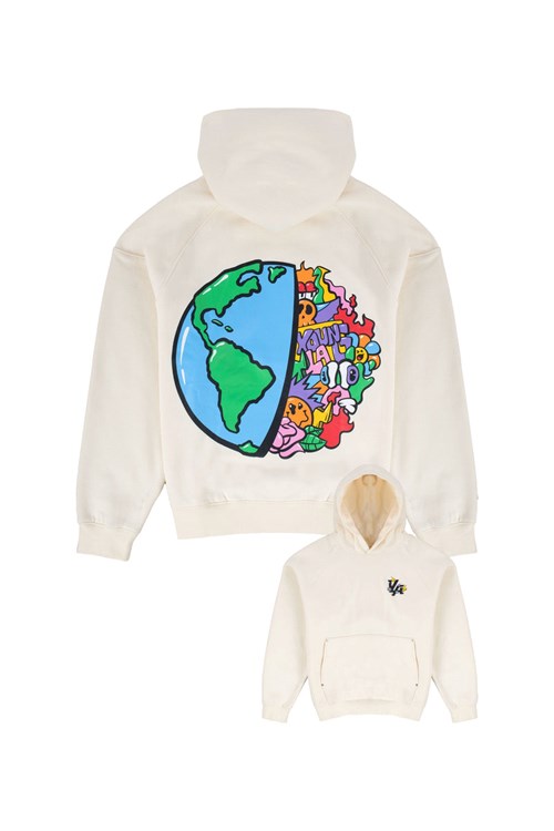 YoungLA 559 Global Meltdown hoodies Off-White | KPDZ18936