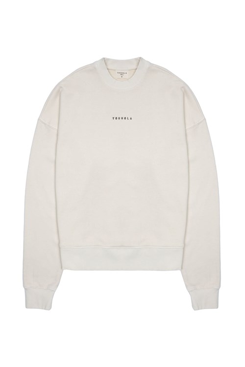 YoungLA 561 Super Size Crewnecks Krém Blankyt Světle Modré | KFPI06794