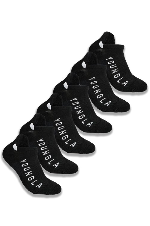 YoungLA 710 Performance Ankle Socks 3-Pack Černé | XOKI16759