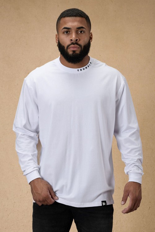 YoungLA 810 Trademark Longsleeves Bílé | JYGR39285