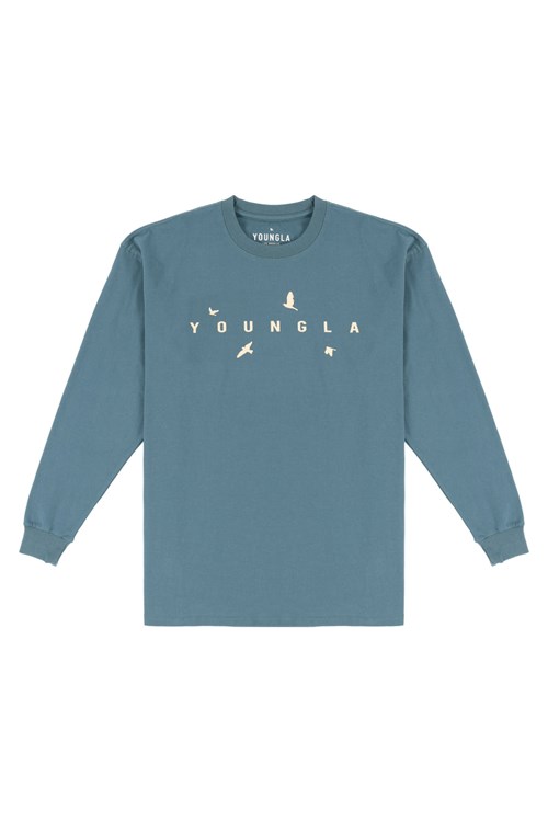 YoungLA 811 Liberty Long Sleeves Teal | SYMU67354