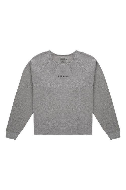 YoungLA 815 Raw Neck Cloud Longsleeves Šedé | UFQV08197