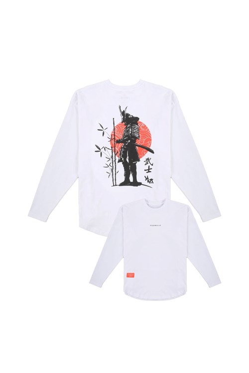 YoungLA 822 Bushido Longsleeves Bílé | FZLD13692