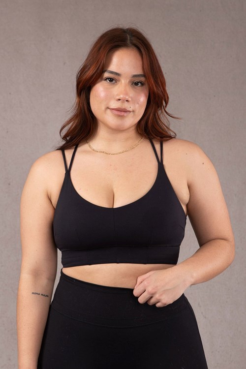 YoungLA W319 - Asana Sports Bra Černé | DWEN49530