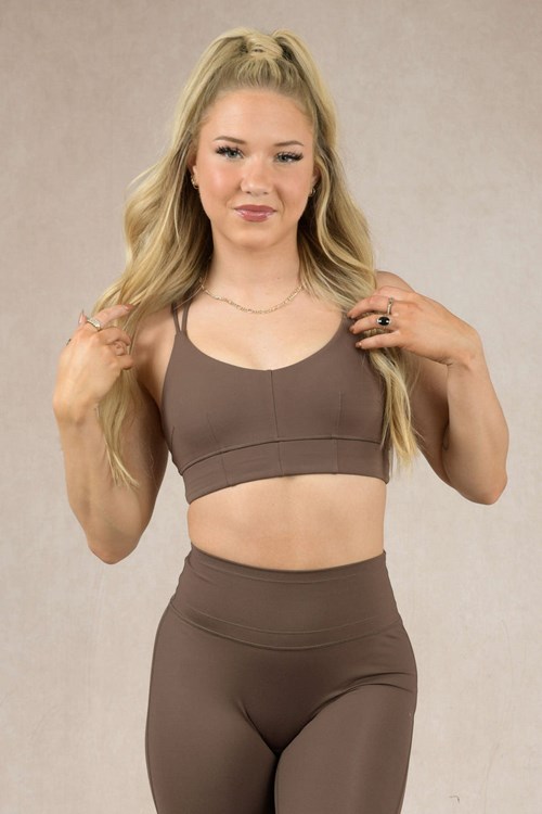 YoungLA W319 - Asana Sports Bra Čokolády | PARY21397